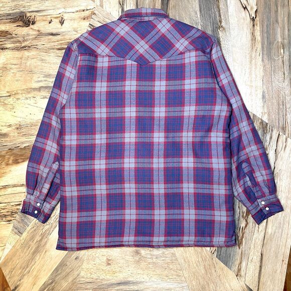 Vintage Wrangler Western Workwear Shacket XL Quilted Flannel Y2K - Picture 7 of 9